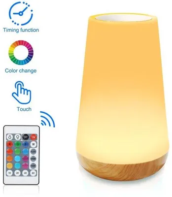 Obrázek produktu pro Noční lampička s 13 barvami RGB, dobíjecí přes USB, s bezdrátovým ovládáním, do dětského pokoje, obývacího pokoje a na kempování.