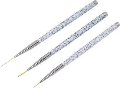 Image de Kit de pinceaux de 3 pièces pour le nail art à domicile