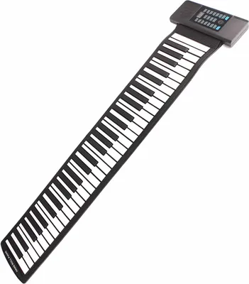 Obrázek produktu pro Rolovací klaviatura s 61 klávesami, rolovací piano, 14 demo skladeb, 100C240 V, 128 kláves, funkce MIDI ABS pro výuku (EU konektor)