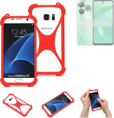 Produktbild von K-S-Trade Handy-Hülle kompatibel mit Infinix Smart 9 Schutz-Hülle Bumper Silikon Schutz Hülle Cover Case Silikoncase Silikonbumper TPU Softcase