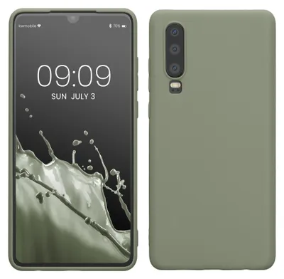 Produktbild von kwmobile Handyhülle für Huawei P30 Hülle - TPU Case - Kabelloses Laden - Schutzhülle Cover in Graugrün