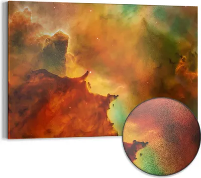 Produktbild von DEQORI Magnettafel Metall 90x60 cm 'Kosmischer Farbzauber' Whiteboard Pinnwand Büro