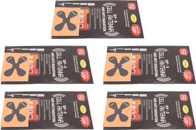 Image de pack de 5 autocollants 2 en 1 pour t?l?phone mobile Amplificateur de signal & protection CEM pour smartphone 5G et tablette portable