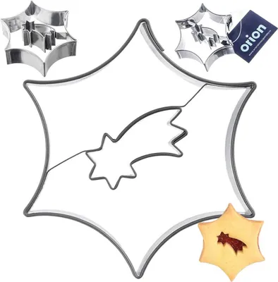 Produktbild von Orion Stern-Ausstechform Keksausstecher Ausstecher für Kekse Lebkuchen aus Edelstahl Bethlehemstern 5,5 cm