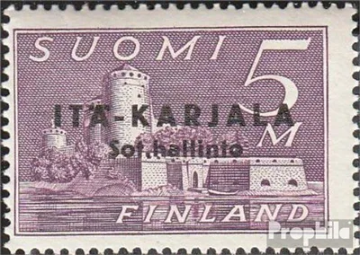 Produktbild von Briefmarken Finnische Bes. Ostkarelien 1941 Mi 6I postfrisch Aufdruckausgabe