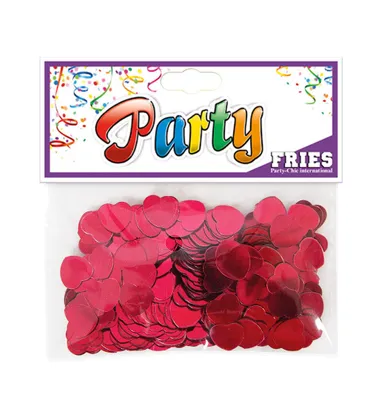 Produktbild von Herz Konfetti 15 g aus Kunststoff Rot wiederverwendbar Tischdeko Stabil