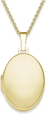 Produktbild von Medaillon Oval zum Öffnen für Bilder Silber 925 Kette für Foto