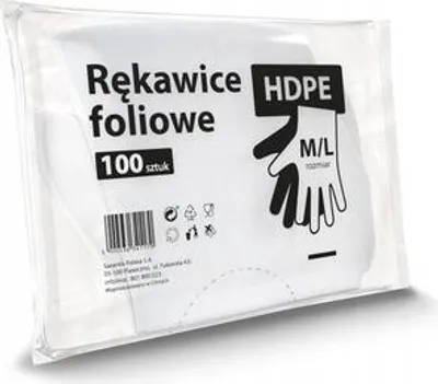 Obrázok produktu pre Plastové rukavice HDPE, veľkosť M/L, 100 ks.
