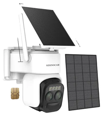 Obrázek produktu pro Venkovní IP kamera, napájená solární energií, 360° zorný úhel, WiFi, bez karty