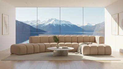 Produktbild von Kaiser Möbel Ecksofa L-Form GRAND Round, stoff Salvador, Beige, Rechts