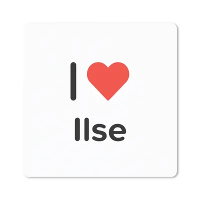 Produktbild von MuchoWow® Mauspad Mousepad Ich liebe - Ilse - Mädchen 30x30 cm - Mousepads - Maus Mat - Pad - Mausunterlage - Gaming