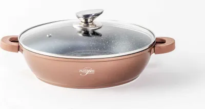 Produktbild von Servierpfanne Schmorpfanne Kochtopf mit Deckel Induktion Ø24cm Aluguss