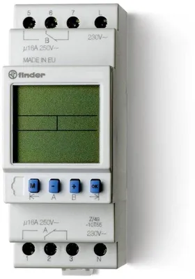 Image de FINDER Horloge 16A 12.22.8.230.0000 Série 12 Rail DIN 2W 230VAC 12.22.8.230.0000 (122282300000)