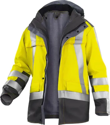 Produktbild von KÜBLER® unisex Warnjacke PSA SAFETY X8 warngelb, anthrazit Größe XL