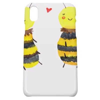 Produktbild von Mr. & Mrs. Panda Iphone 10 Handyhülle Biene Verliebt - Weiß - Geschenk, Handy, Cover, Hummel, X, Hülle
