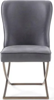 Obrázek produktu pro Šedé židle sedací jídelna chesterfield židle sedák textilní křeslo
