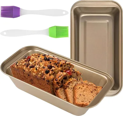 Produktbild von Rechteckige Brotbackformen - Antihaftbeschichtung - Set von 2 - Kohlenstoffstahl