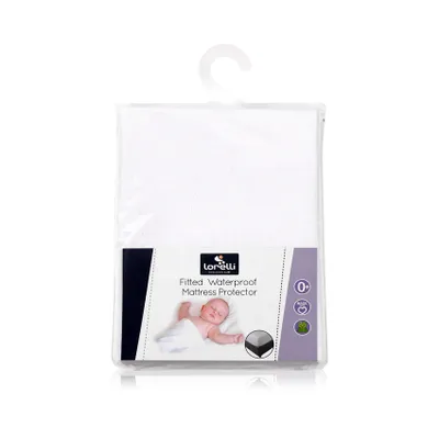 Produktbild von Lorelli Babybett Matratzenschoner, Gre 140 x 70 CM, wasserdicht, Waschbar, umweltfreundlich, Anti-Allergie, Farbe: WHITE
