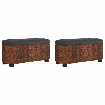 Two identical storage benches are shown side-by-side against a white background.