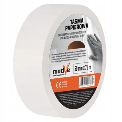 Zdjęcie produktu dla TAŚMA ŁĄCZENIOWA PAPIEROWA DO PŁYT G-K 50mm x 75mb NAROŻNA MOTIVE