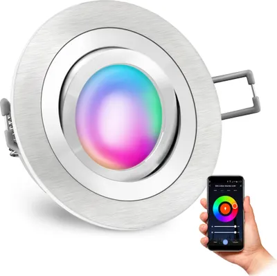 Produktbild von SSC-LUXon RF-2 Smart Einbaustrahler GU10 schwenkbar, dimmbar mit bis zu 16 Millionen Farben - kompatibel mit Amazon Alexa, Siri & Google