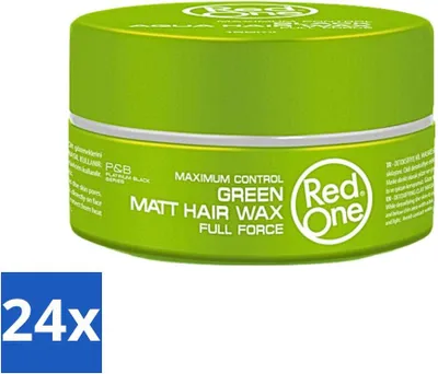 Image de Red One - Cire pour les cheveux - Vert - Cire gel pour les cheveux Aqua - Pour un coiffage ferme & un soin - 150 ml - Pack avantage - 24 pièces