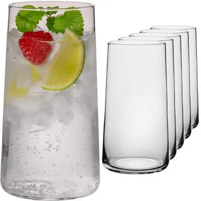 Produktbild von IMPERIAL Trinkgläser aus Glas 490ml (max.550ml) Set 6 Teilig Wassergläser Saftgläser Longdrinkgläser Cocktailgläser groß