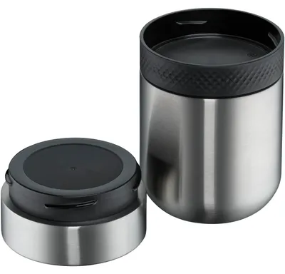 Produktbild von WMF my2Go Thermo Speisebehälter 300ml Isolierbehälter und 200ml Zusatzbehälter, umweltfreundlich, Cromargan Edelstahl mattiert, spülmaschinengeeignet