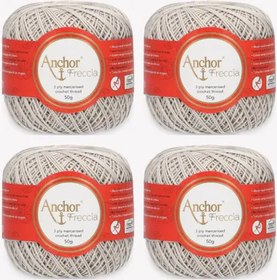 Image de 4x Anchor Freccia 6 – fil de coton mercerisé pour crochet (Color 00397)