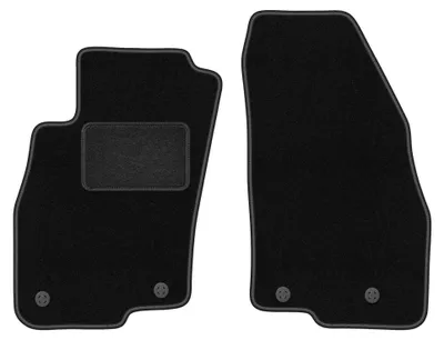 Produktbild von Velours-Fußmatten Vorne für Alfa Romeo Mito 2008-2019 (Schrägheck) – 2-tlg, Schwarz, passgenau – Wielganizator LUX