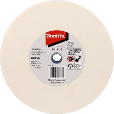 Image de Makita Disque abrasif, 205 x 19 x 15,88 mm, WA60 205 x 19 x 15,88 mm - WA60