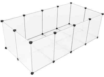 Immagine prodotto di Gabbia trasparente per conigli e piccoli roditori, dimensioni 143 x 73 x 46 cm