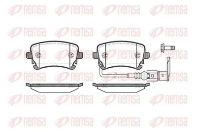 Produktbild von REMSA Bremsbeläge Satz Hinten Bremsklötze für VW Transporter V Bus (7HB, 7HJ, 7EB, 7EJ, 7EF, 7EG, 7HF, 7EC) 0897.11