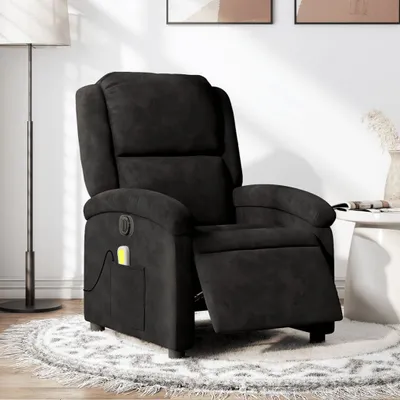 Produktbild von Massagesessel Fernsehsesel Elektrisch Schwarz Samt 3204295