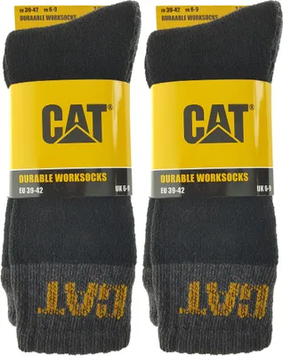 Immagine prodotto di Caterpillar 4 paia di calze resistenti / calze da lavoro cotone nero grigio 3942