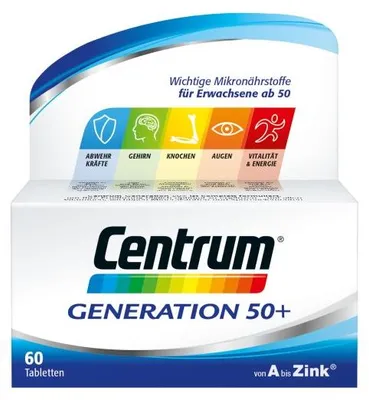 Produktbild von Centrum Generation 50+ Tabletten, 60 St. Tabletten