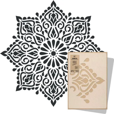 Image de Nakleo Mandala XXL Pochoir de Peinture 215 cm Réutilisable