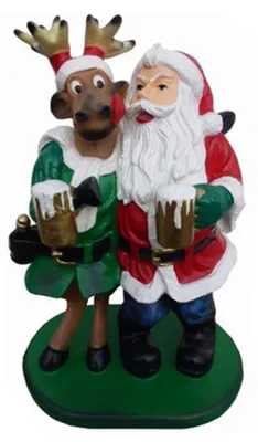 Zdjęcie produktu dla Świąteczna figurka renifera Rudolfa Statuetka figurki Ojca Bożego Narodzenia Dekoracja 58 cm