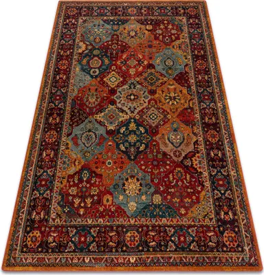 Produktbild von Wollteppich POLONIA Samari Ornament rubin rot 235x350 cm
