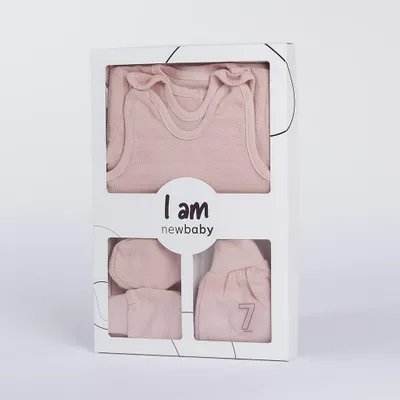 Obrázek produktu pro 7-dílná kojenecká soupravička do porodnice New Baby I AM růžová