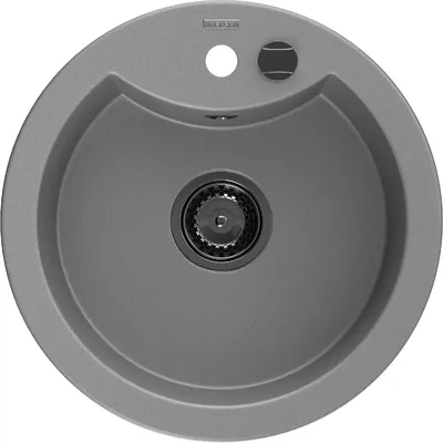 Obrázek produktu pro Mexen Diego 1-miskový granitový dřez 488 x 480 mm, Šedá, sifon Černá - 6512481000-71-B
