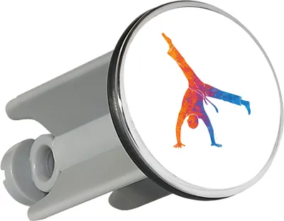 Produktbild von Huuraa Waschbeckenstöpsel Capoeira bunte Silhouette 4cm höhenverstellbar Abflussstopfen Geschenkidee