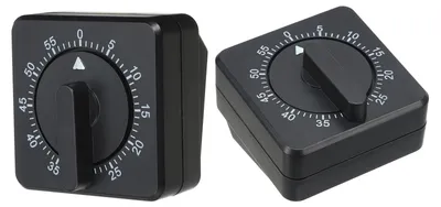 Mechanischer Countdown-Timer 60 Min., 2er-Pack, schwarz