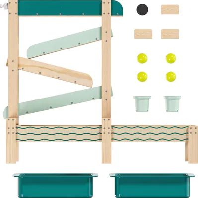 Produktbild von Topbright Outdoor Wasserbahn (ab 36 Monaten, Holzbahn,Wasserspiel,Lernspielzeug)