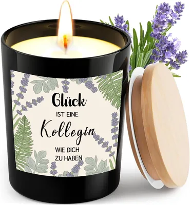 Immagine prodotto di Regali per colleghi, candela profumata alla lavanda da 7 once con frase incisa, regalo di congedo per colleghi, ringraziamento per i migliori colleghi