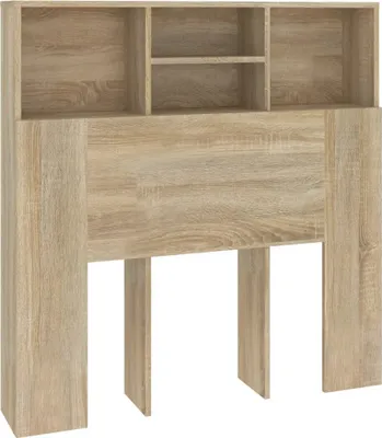 Produktbild von vidaXL Bett-Kopfteil mit Ablagen Sonoma-Eiche 100x19x103,5 cm