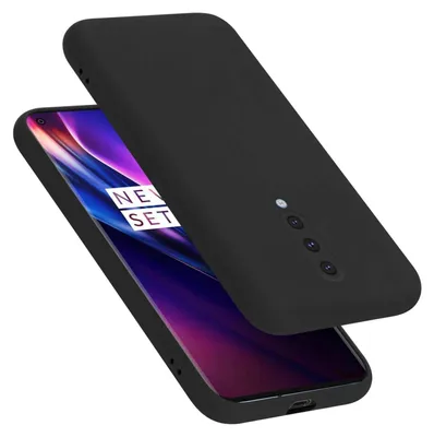 A black phone case is shown on a white background, with a phone partially visible underneath.