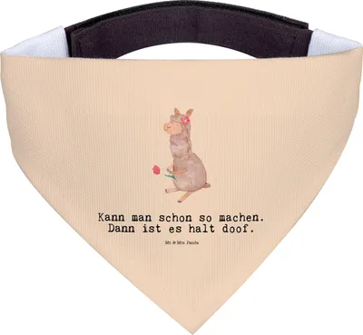 Produktbild von Mr. & Mrs. Panda Hundehalstuch Alpaka Blume - Kaktus Grün - Geschenk, Lama, Spruch, Halstuch Hund, Lamas, Schal, Für Hunde, Bandana