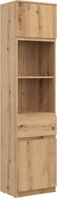Produktbild von Regalschrank REMI RM08 Regal 47,5x194x37 cm Schrank Regal 2 Türen 1 Schublade Evoke Eiche