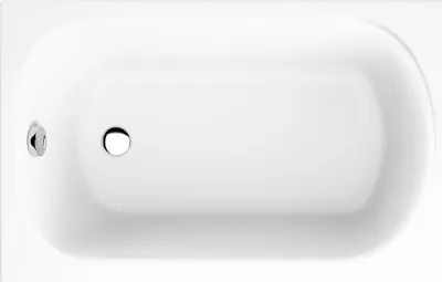 Produktbild von ECOLAM Badewanne Wanne Acryl Mini Rechteck 100x65 cm Füße Silikon Ablaufgarnitur Ab- und Überlauf Automatik GRATIS